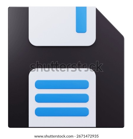 Black Floppy Disk Save File Icon