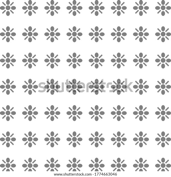 Black Flower Pattern White Background Stock Illustration 1774663046 Shutterstock