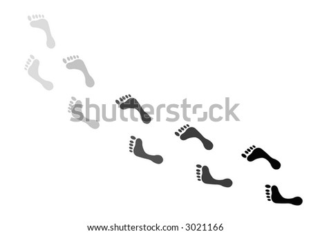 black footprints Stock photo © 
