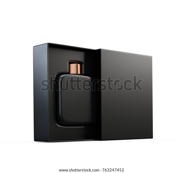 Ilustración de stock sobre Fragancia negra frasco de ...