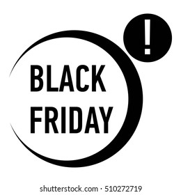 Black friday icon. Simple illustration of black friday  icon for web