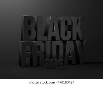 Black Friday Sale 3d Render