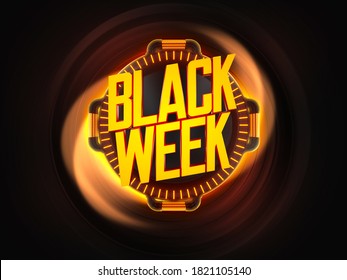 Black Friday Week 3D November Realistic Letter Isolated Background