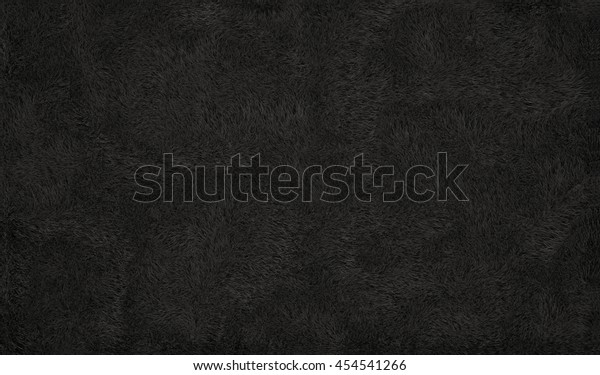 Black Furry Carpet Isolated 3d Render Stock Illustration 454541266