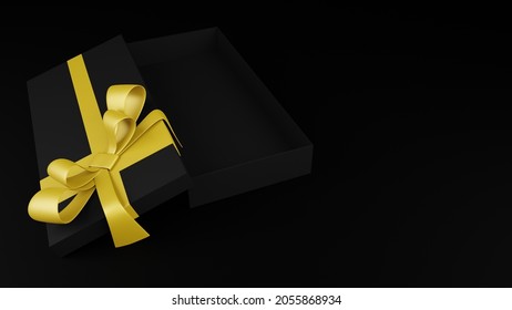 
black gift box. 3d render