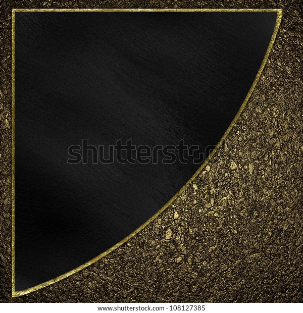 Black and\
gold background divided by a gold\
stripe