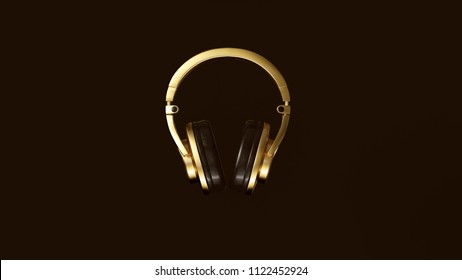 black and gold headset