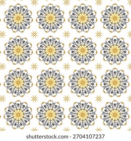 Black and Gold Mandala Pattern