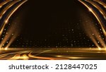 Black Gold Stage Golden Night Arc Royal Awards Graphics Background Lines Sparkle Elegant Shine Modern Glitter Template Luxury Premium Corporate Abstract Design Template Banner Certificate Dynamic 