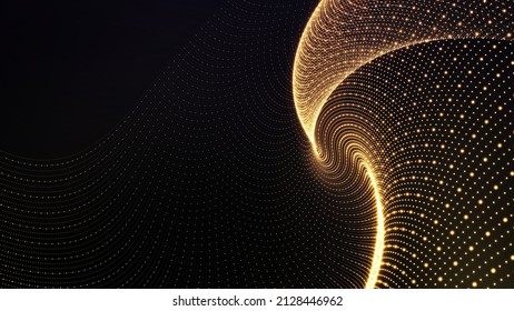 Black Golden Dotted Night Royal Awards Graphics Background Wave Sparkle Elegant Shine Modern Glitter Template Luxury Premium Corporate Abstract Design Template Banner Certificate Dynamic  - Powered by Shutterstock