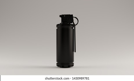 Black Hand Flash Bang Smoke Grenade 3d Illustration 3d Render