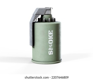 Black Hand Flash Bang Smoke Grenade 3d Illustration 3d Render