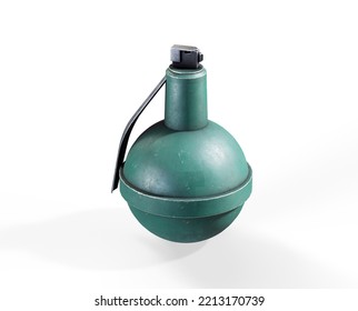 Black Hand Flash Bang Smoke Grenade 3d Illustration 3d Render