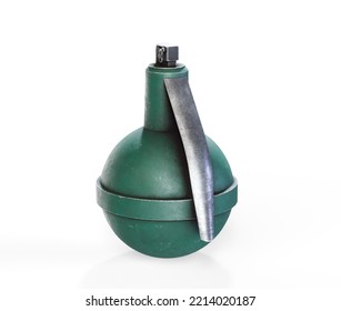 Black Hand Flash Bang Smoke Grenade 3d Illustration 3d Render