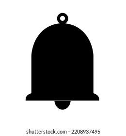 Black Handbell Signal Icon Isolate.