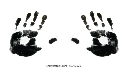 Similar Images, Stock Photos & Vectors of Hand print on white