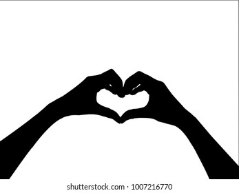 Two Hands That Form Symbol Heart Stock Vector (Royalty Free) 1849459606 ...