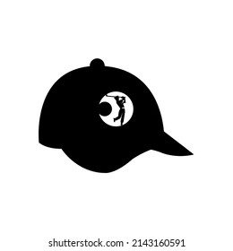 Black Hat Design With Baseball Playing Motif