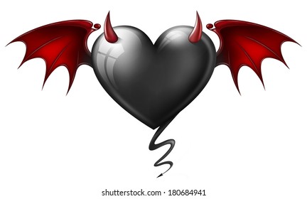 black demonias with hearts