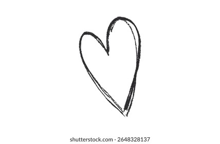 Corazón negro dibujado con