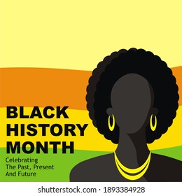 black history month illustration image, this illustration is suitable for posters or advertisements to commemorate the annual black history month.