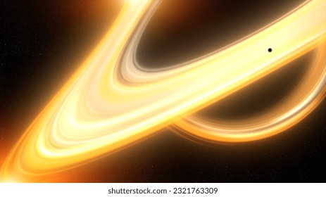 Black Hole simulation in the interstellar space, is a region of spacetime where gravity is so strong that nothing, including light or other electromagnetic waves can escape