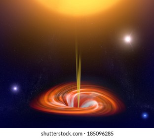 Black Hole, Space, Sun