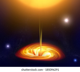 Black Hole, Space, Sun