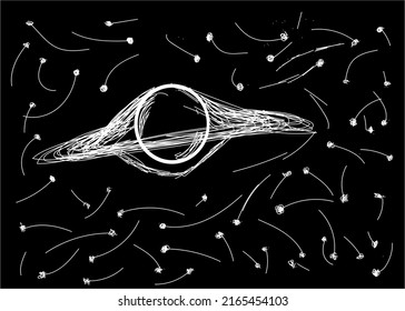 Black Hole Your Backround Walpaper Stock Illustration 2165454103