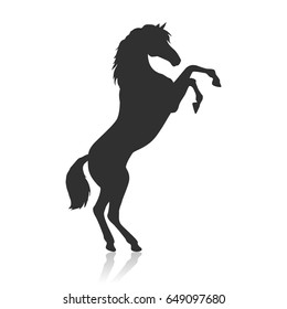 Black Horse Hind Legs Vector Flat Stock Vector (Royalty Free) 515984278