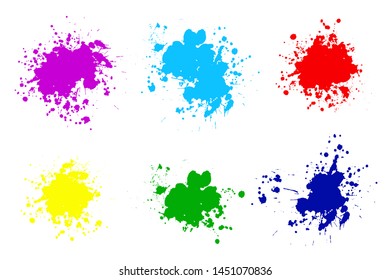 Black Ink Splashes Grunge Splatters Abstract Stock Vector (Royalty Free ...