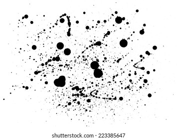 Black Ink Splatter Background Isolated On Stock Illustration 223385647 ...