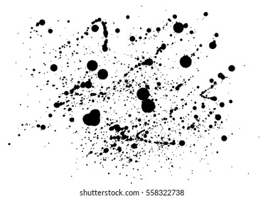 Black Ink Splatter Background Isolated On Stock Vector (Royalty Free ...