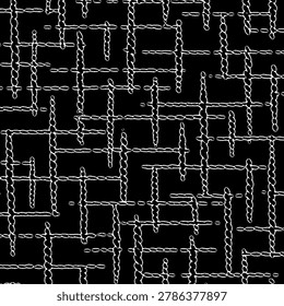 Black Knotty Pattern: Edgy Dynamics