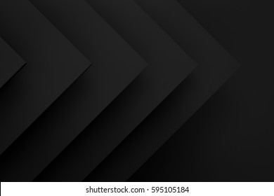 Black Layer Layout Paper Material Background 3d Render