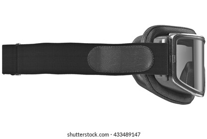 Black Leather Goggles Stripe On Strap Stock Illustration 433489147 ...