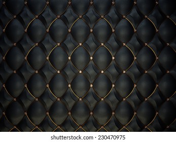 Black leather pattern with golden wire and diamonds. Luxury background - Shutterstock ID 230470975