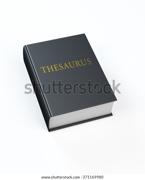 thesaurus-gold-text-on-black-background-3d-rendered-royalty-free