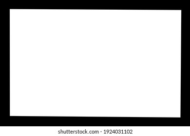 Black Line Frame Background Picture On White