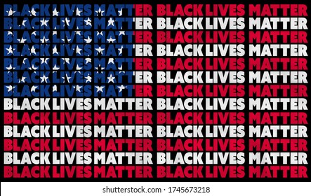 A Black Lives Matter (BLM) graphic illustration for use as poster to raise awareness about racial inequality. police brutality and prejudice against African American's