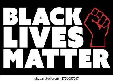 A Black Lives Matter (BLM) graphic illustration for use as poster to raise awareness about racial inequality and prejudice against people of color
