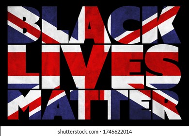 A Black Lives Matter graphic illustration for use as poster to raise awareness about racial inequality and prejudice against BAME people in the UK