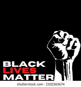 Black Lives Matter Social Media Post Stock Illustration 2102363674 ...