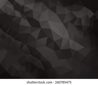 Black Low Poly Background With Diamond Facet Or Crystals Texture Concept