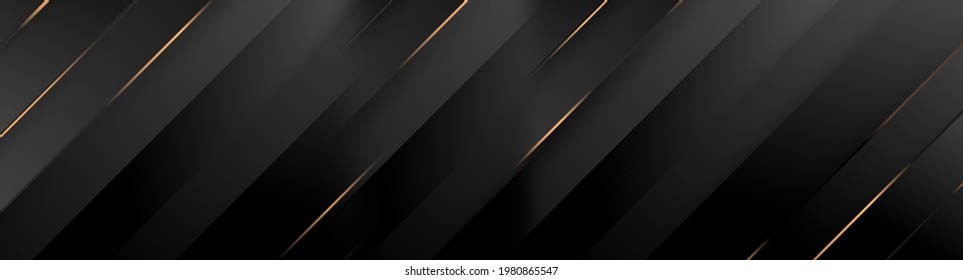 Black luxury background and golden diagonal stripes  Dark elegant dynamic abstract BG  Trendy geometric grey gradient  Universal minimal 3d sale modern backdrop  Amazing shine deluxe lines  template