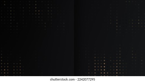 Black luxury background and golden vertical dots stripes  Dark elegant dynamic abstract BG  Trendy geometric grey gradient  Glassmorphism deluxe lines minimalist template  Premium ribbon Binary code