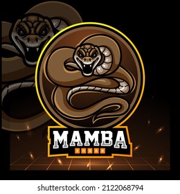 Black Mamba Snake Mascot Esport Logo Stock Illustration 2122068794