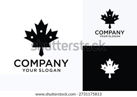 Black marijuana leaf vector illustration icon design medical marijuana emblem logo
