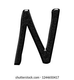 Black Metal Letter N 3d Illustration Stock Illustration 1244650417 ...