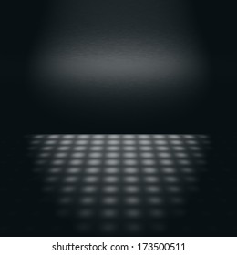 Black Metal Wall Texture Scene With Subtle Beam Of Light Advertising Background